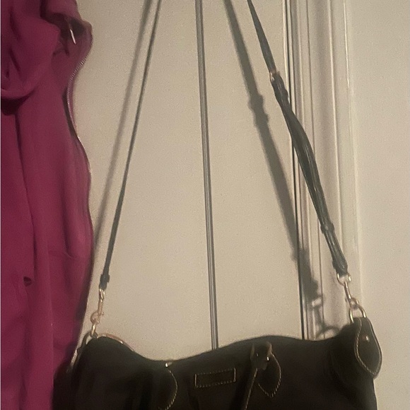 Dooney and Bourke Nylon/ Leather crossbody/satchel handbag.  13x 12. W/ STRAP - Picture 2 of 8